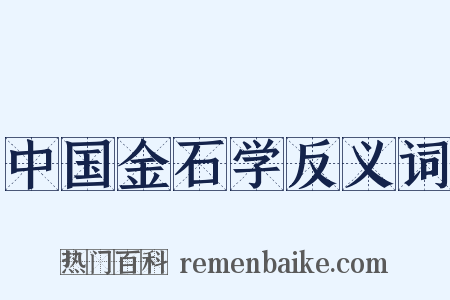 中国金石学反义词是什么意思的图片